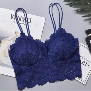 Lace Bralette Blue